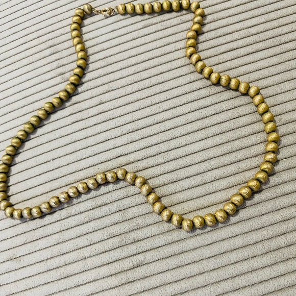 Napier Jewelry - Napier 1/20 12KT GF RARE Vintage Brushed Bead Necklace